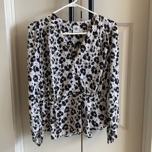Cabi leopard rosette blouse